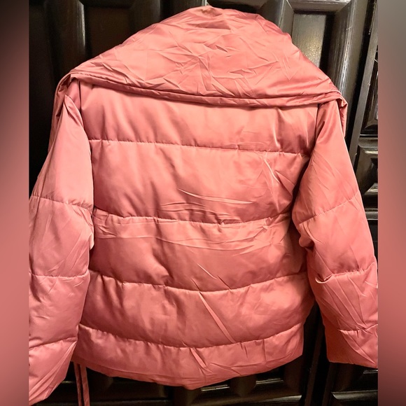 Pink Wrap Puffer Jacket by Avec Les Filles - Picture 6 of 11